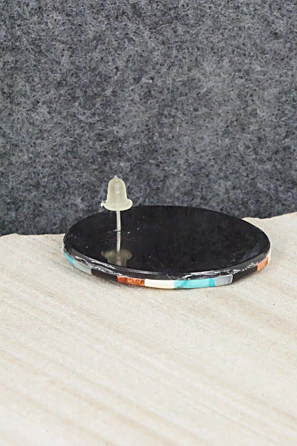 Multi Stone Inlay Earrings - Chaslyn Crespin