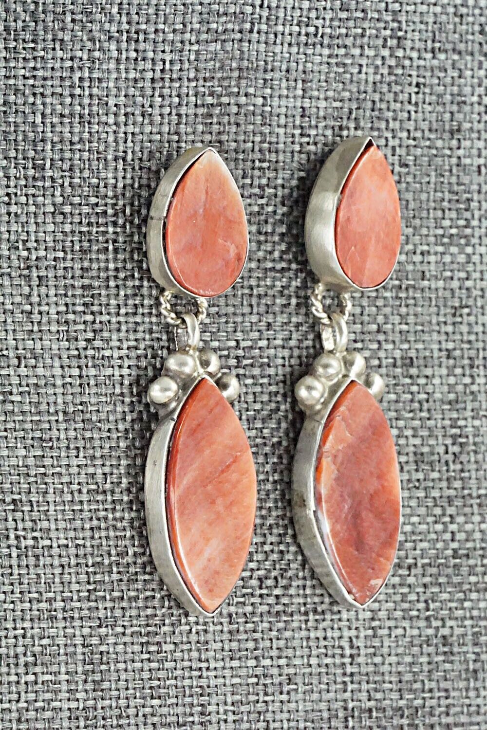 Spiny Oyster & Sterling Silver Earrings - Selina Warner