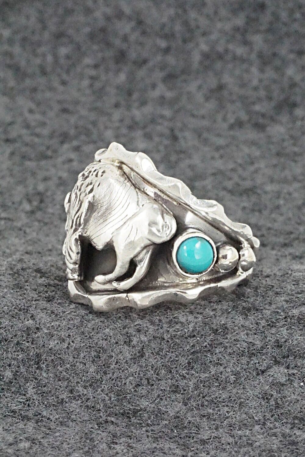 Turquoise & Sterling Silver Ring - Genevieve Francisco - Size 11.75