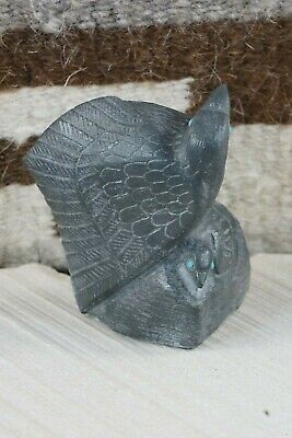 Crow Zuni Fetish Carving - Derrick Kaamasee - High Lonesome Trading