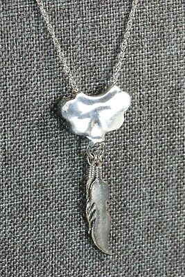 Zuni Turquoise Pendant & Sterling Silver Necklace - Floria Shetima