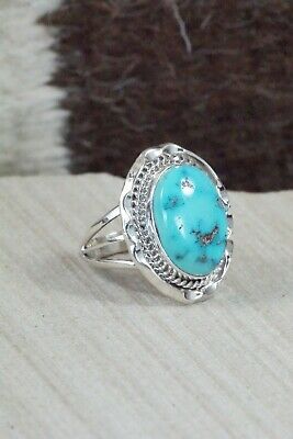 Turquoise & Sterling Silver Ring - Samuel Yellowhair - Size 6.5