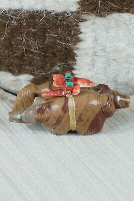 Bear and Wolf Zuni Fetish Carving - Peter Gasper - High Lonesome Trading