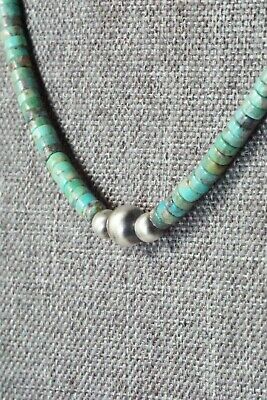 Turquoise & Sterling Silver Necklace - Navajo