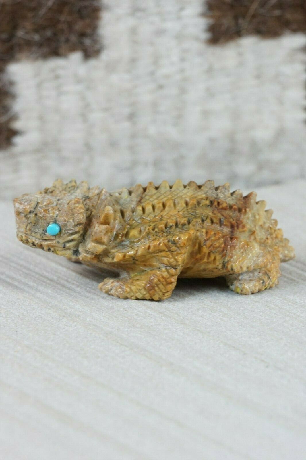 Horned Toad Zuni Fetish Carving - Alvin Haloo - High Lonesome Trading