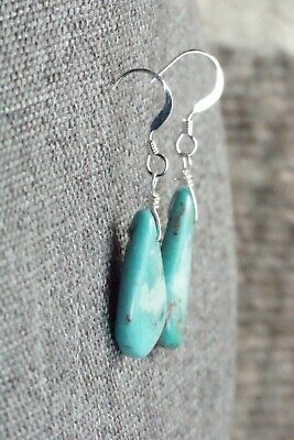 Turquoise & Sterling Silver Earrings - Navajo