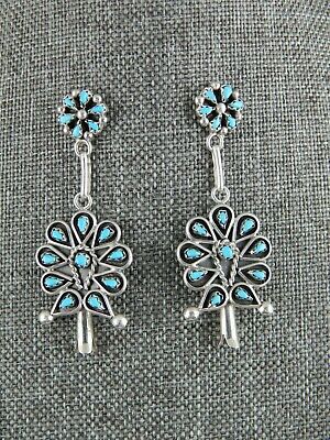 Zuni Sterling Silver and Turquoise Necklace and Earrings Set - Tricia Leekity - High Lonesome Trading