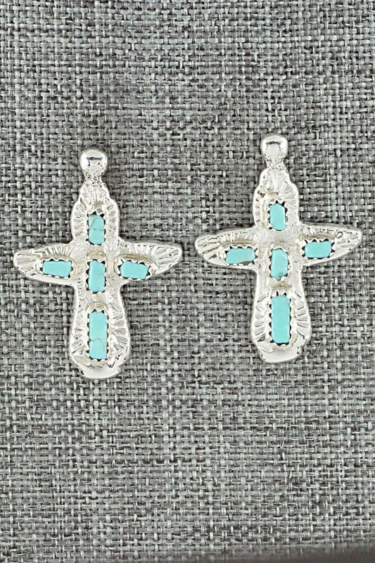 Turquoise & Sterling Silver Earrings - Verona Quam