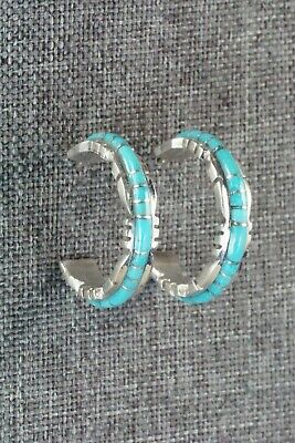 Turquoise & Sterling Silver Earrings - Sheldon Lalio - High Lonesome Trading