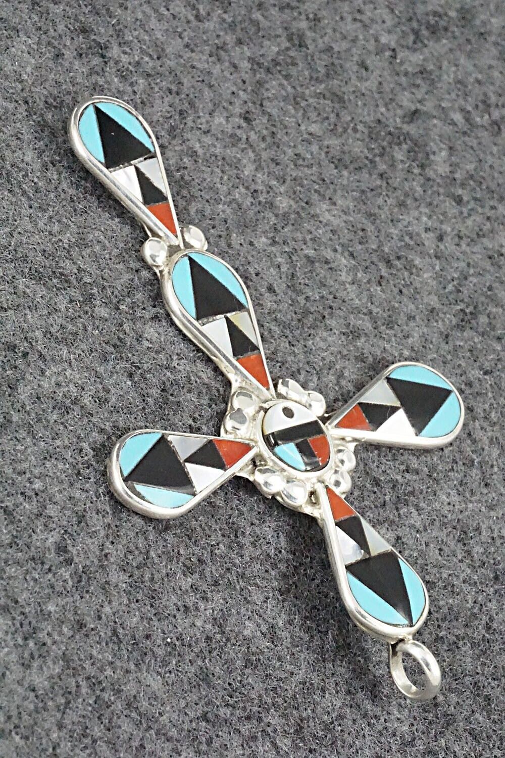 Multi Stone & Sterling Silver Pendant - Florency Lucio