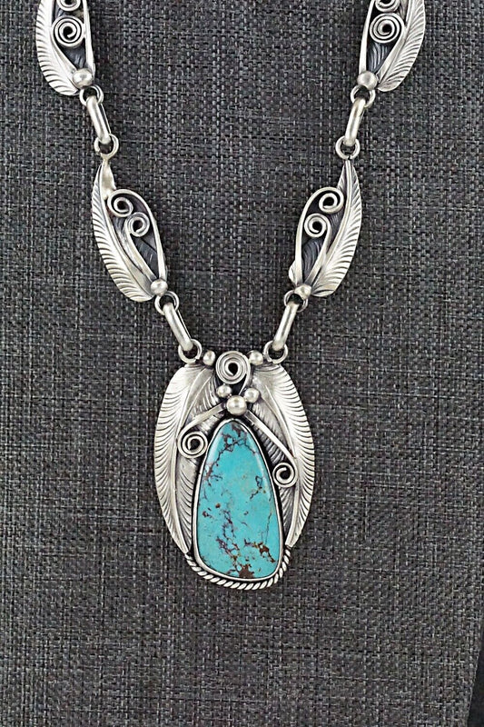 Turquoise & Sterling Silver Necklace - Davey Morgan