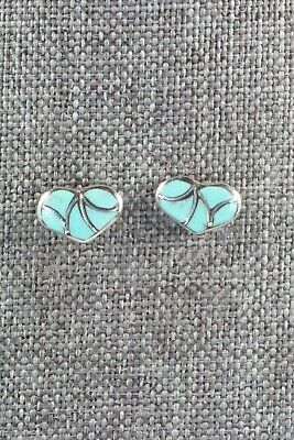 Turquoise & Sterling Silver Earrings - Thurza Leekya