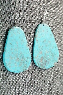 Turquoise & Sterling Silver Earrings - Lupe Lovato - Santo Domingo