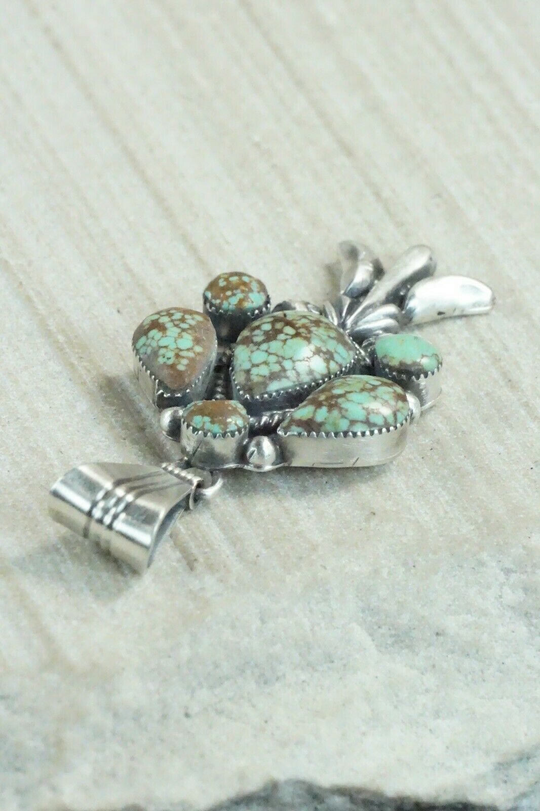 Turquoise and Sterling Silver Pendant - Bobby Platero