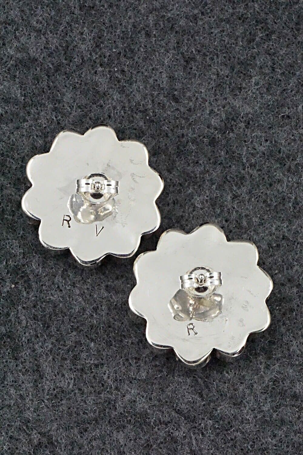 Multi Stone Inlay & Sterling Silver Earrings - Romero Vacit
