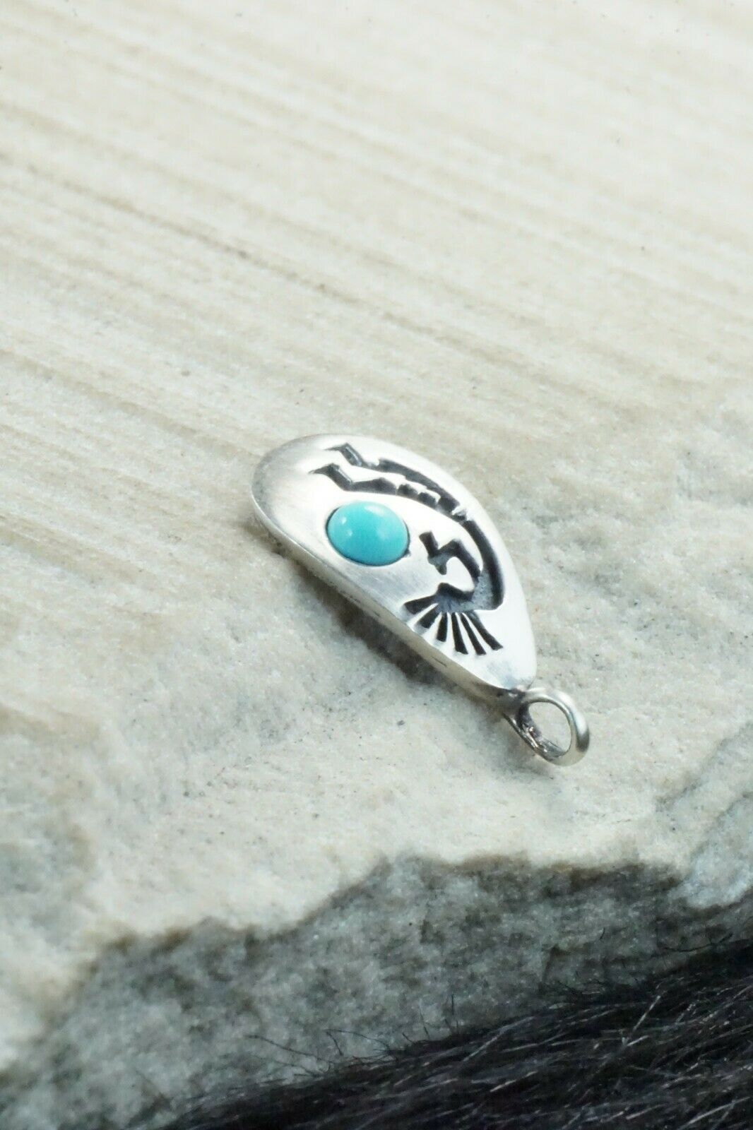 Turquoise and Sterling Silver Pendant - Genevieve Francisco