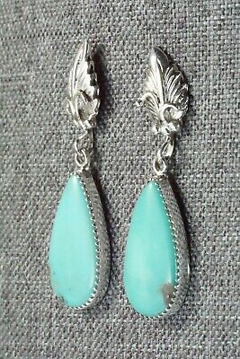 Turquoise & Sterling Silver Earrings - Annie Spencer - High Lonesome Trading