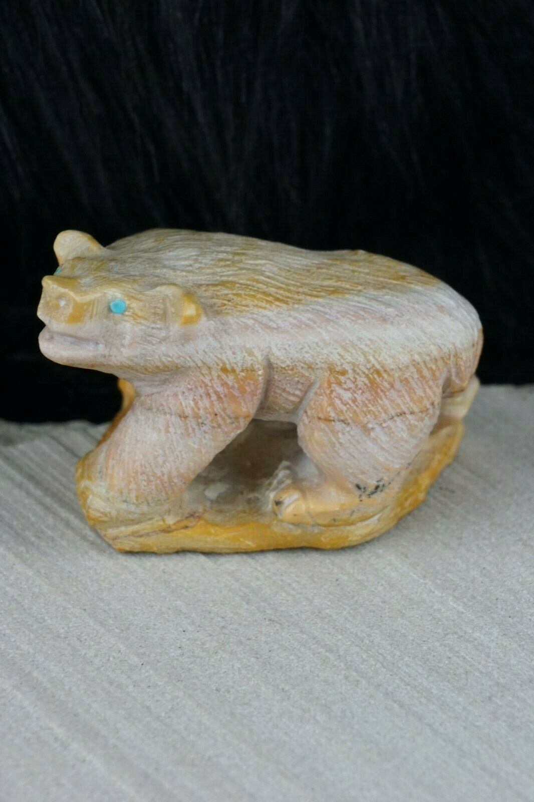 Bear Zuni Fetish Carving - Derrick Kaamasee - High Lonesome Trading
