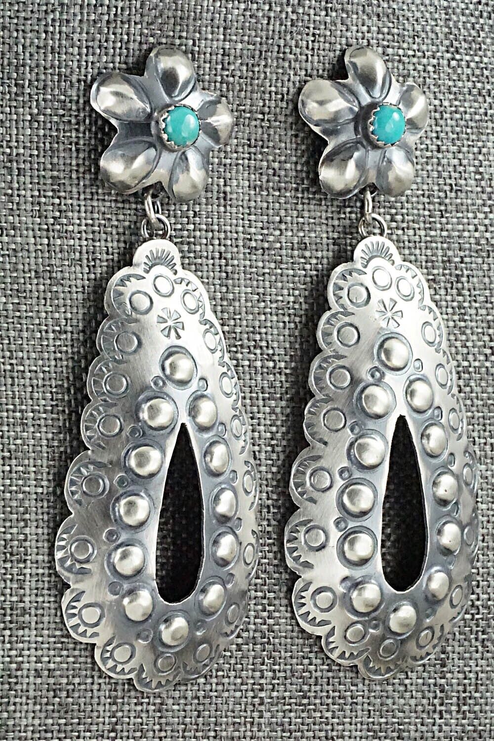 Turquoise & Sterling Silver Earrings - Gabrielle Yazzie