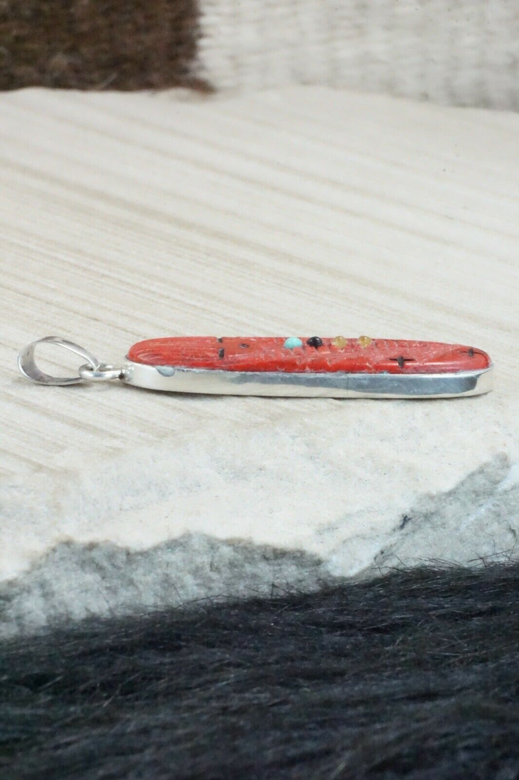 Spiny Oyster & Sterling Silver Pendant - Stuart Quandelacy