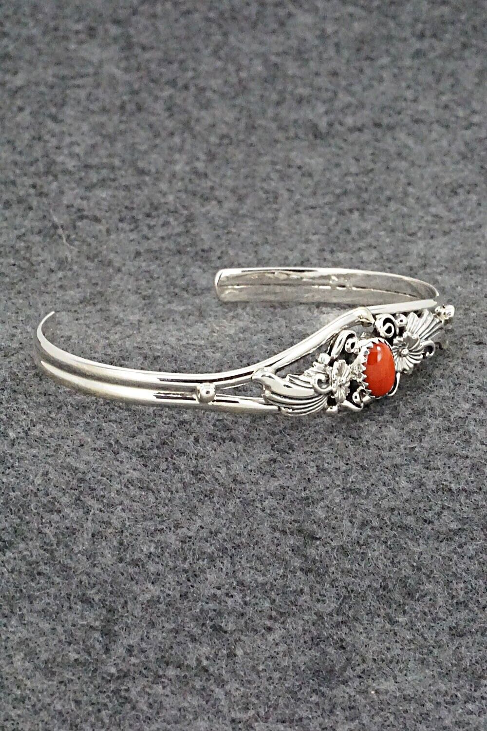 Coral & Sterling Silver Bracelet - Judy Largo