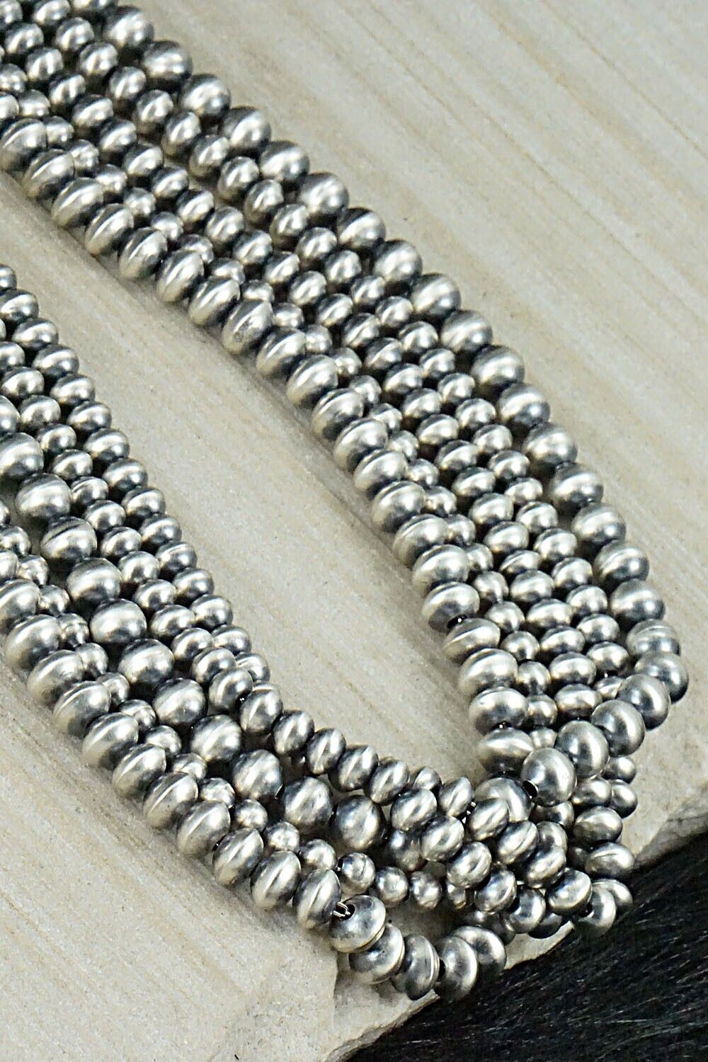 Sterling Silver Navajo Pearl Necklace - Jan Mariano
