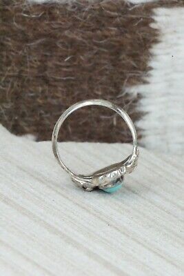 Turquoise and Sterling Silver Ring - Navajo - Size 5