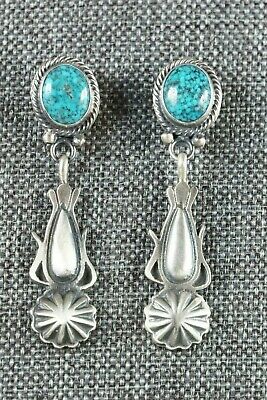 Turquoise & Sterling Silver Earrings - Annie Spencer - Navajo - High Lonesome Trading