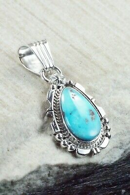 Turquoise and Sterling Silver Pendant - Daniel Benally