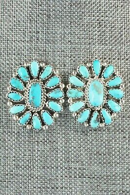Turquoise & Sterling Silver Earrings - Justina Wilson