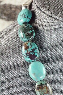 Turquoise & Sterling Silver Necklace - Navajo