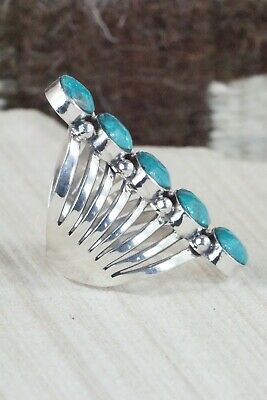 Turquoise & Sterling Silver Ring - Thomas Yazzie - Size 9.75