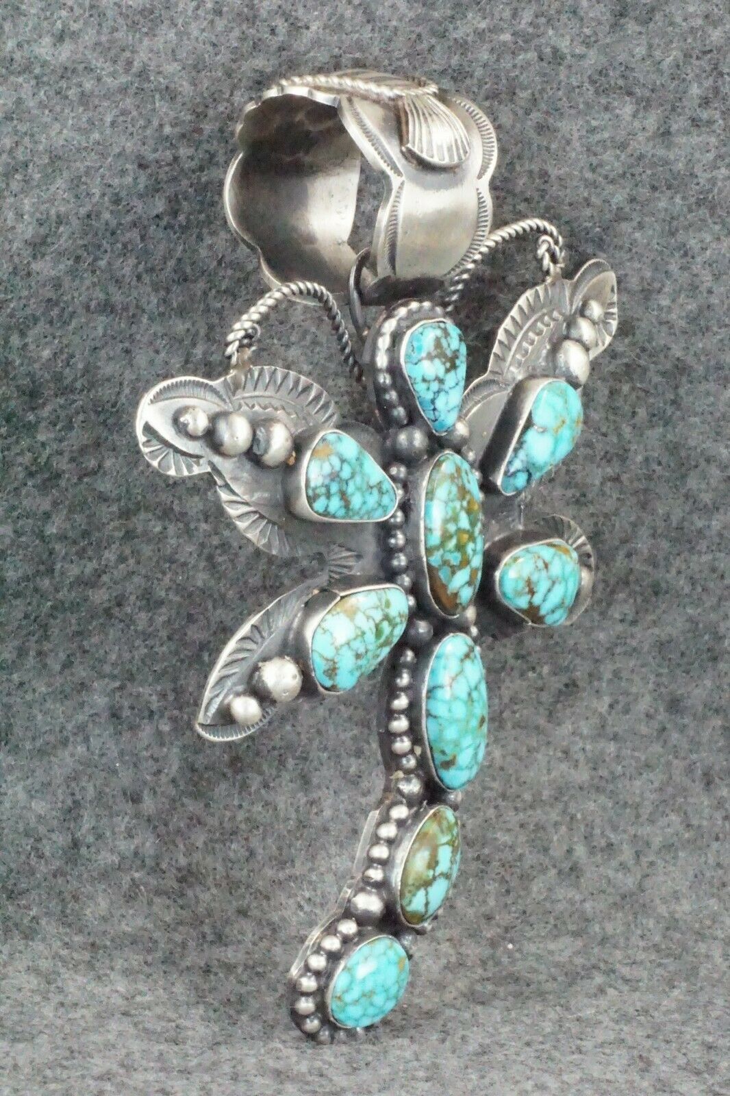 Turquoise & Sterling Silver Pendant - Shawn Cayatineto