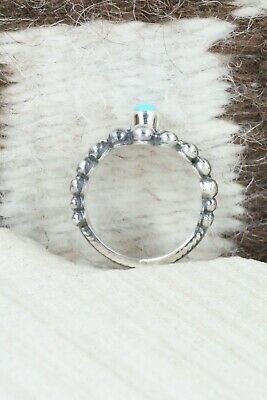 Turquoise & Sterling Silver Ring - Tom Lewis - Size 8