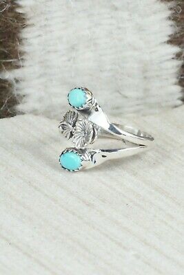 Turquoise & Sterling Silver Ring - Roger Pino - Size 8