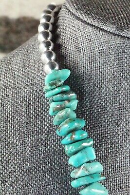 Turquoise & Sterling Silver Necklace - Navajo