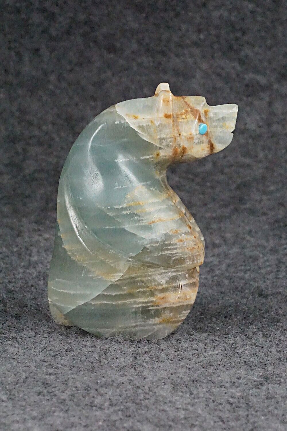 Bear Zuni Fetish Carving - Ronnie Lunasee