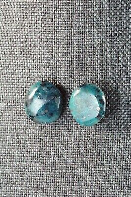 Turquoise & Sterling Silver Earrings - Joann Garcia - Santo Domingo