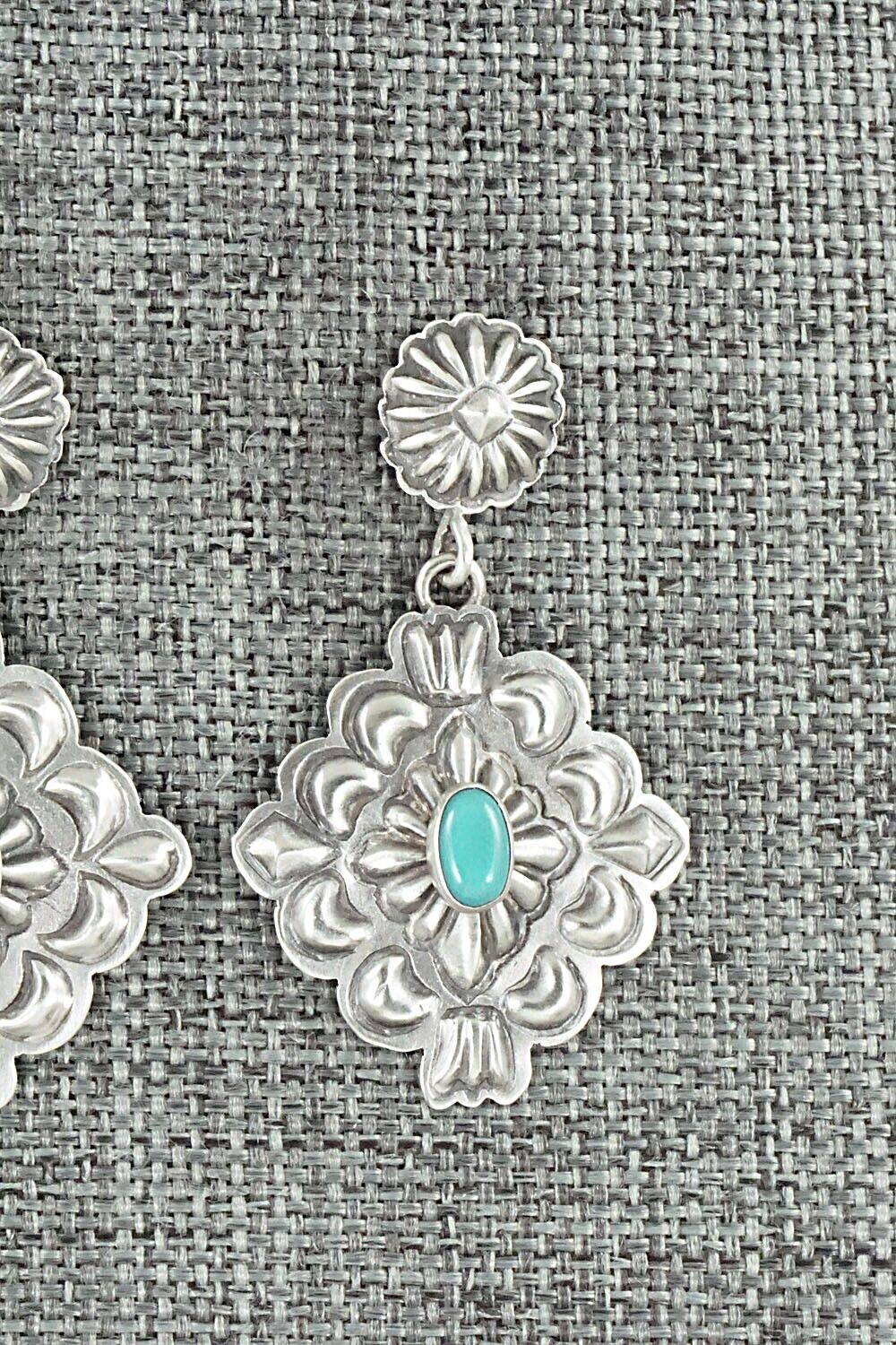 Turquoise & Sterling Silver Earrings - Terry Charlie