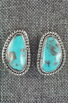 Turquoise & Sterling Silver Earrings - Verley Betone - High Lonesome Trading