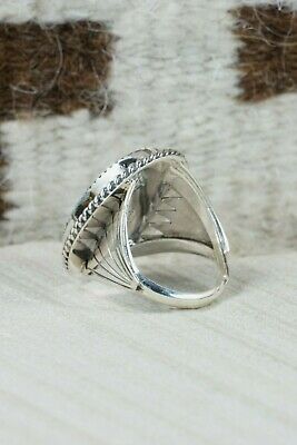 Navajo Turquoise and Sterling Silver Ring - Bobby Platero - 9.5