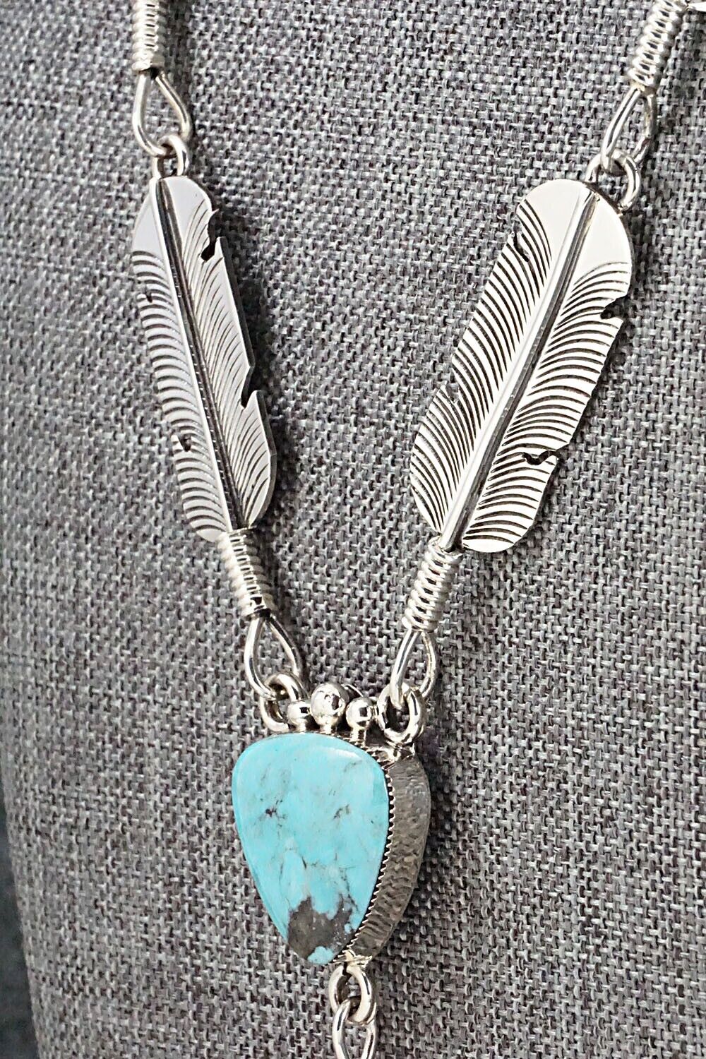 Turquoise & Sterling Silver Necklace - Gilbert Smith