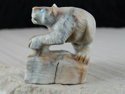 Mountain Lion Zuni Fetish Carving - Derrick Kamasee - High Lonesome Trading