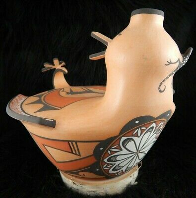 Zuni Duck Pottery - Agnes Peynetsa - Zuni Handmade Pottery - Native American - High Lonesome Trading