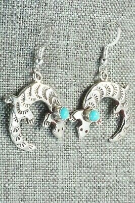Turquoise & Sterling Silver Earrings - Mildred Parkhurst