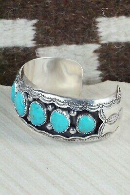Turquoise & Sterling Silver Bracelet - Wilbert Muskett Sr. - High Lonesome Trading