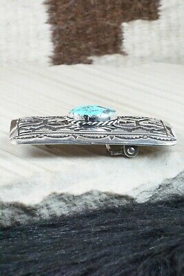 Turquoise & Sterling Silver Belt Buckle - Rosita Singer