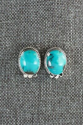 Navajo Turquoise & Sterling Silver Earrings - Sharon McCarthy