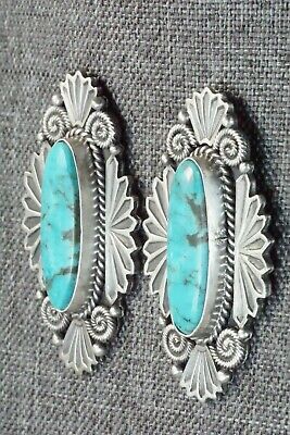Turquoise & Sterling Silver Earrings - Michael Calladitto