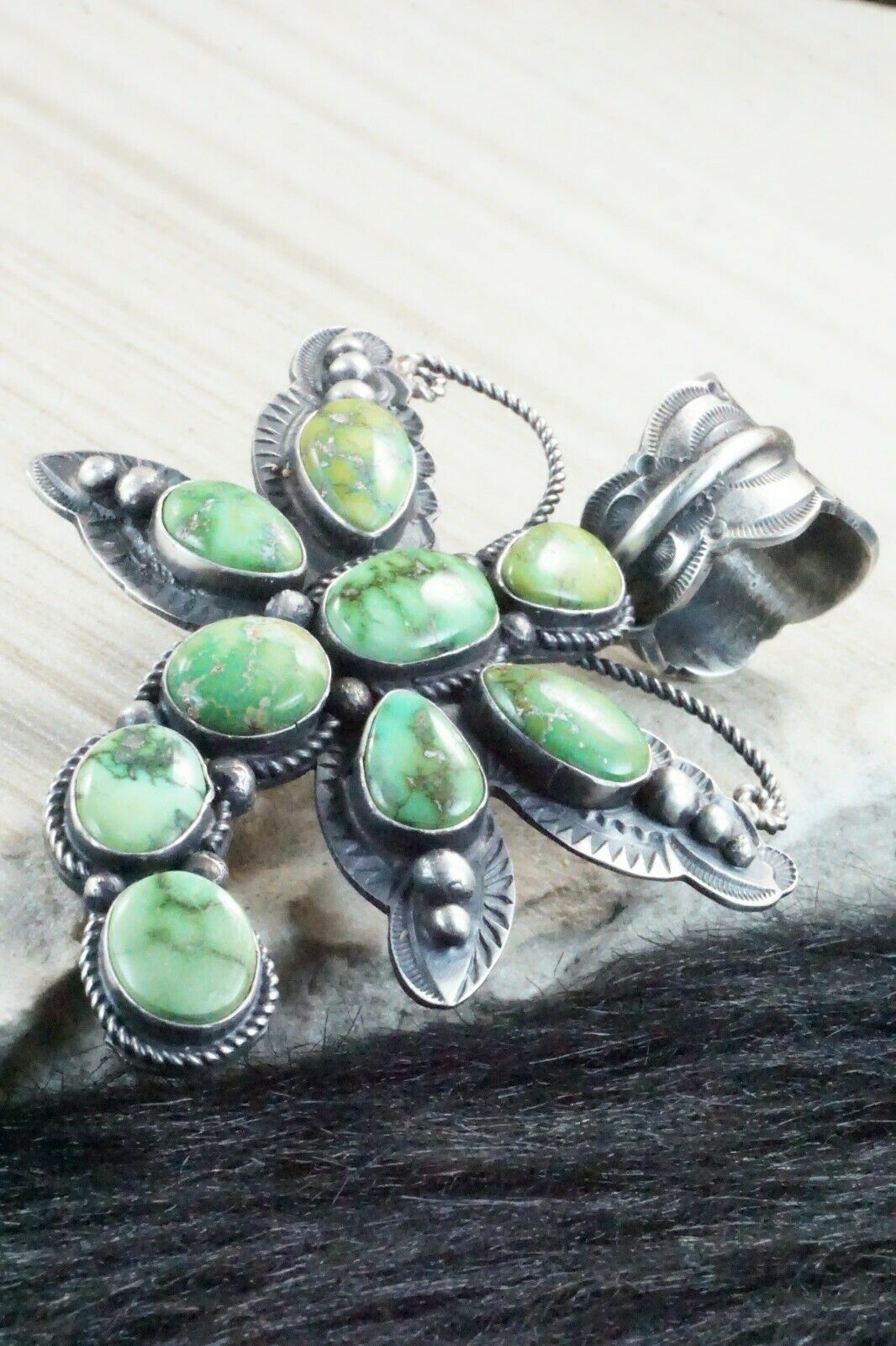 Turquoise & Sterling Silver Pendant - Shawn Cayatineto